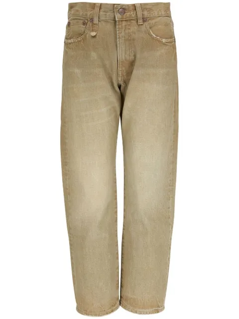 R13 stonewash straight-leg jeans