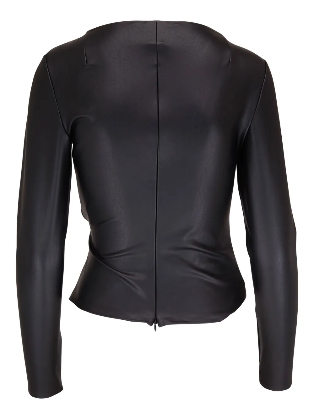 Talbot Runhof Blouse Wikkeljurk met lange mouwen - Zwart