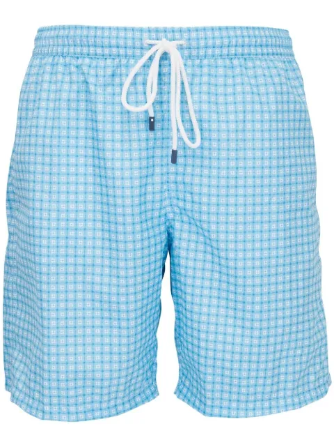 Fedeli drawstring-waist geometric-print shorts