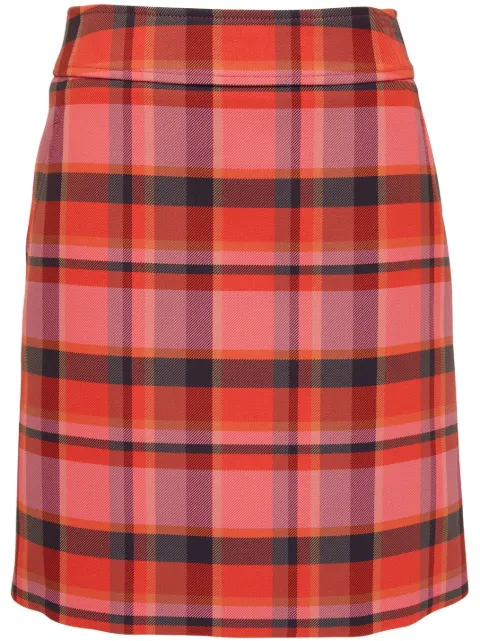 Akris Punto check-print high-waisted skirt