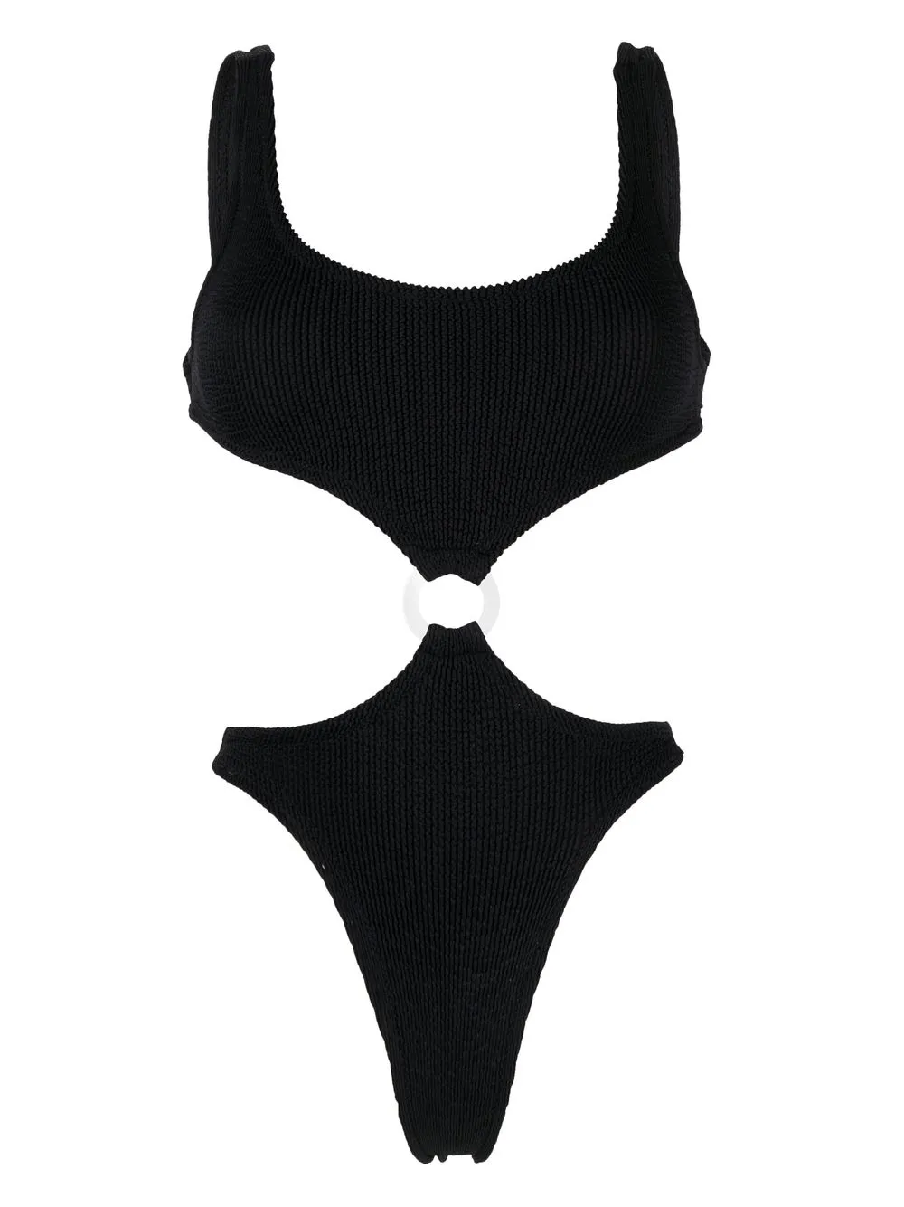 

Reina Olga Augusta crinkle cut-out swimsuit - Black