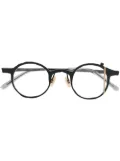 MASAHIROMARUYAMA strap-detail round glasses - Black