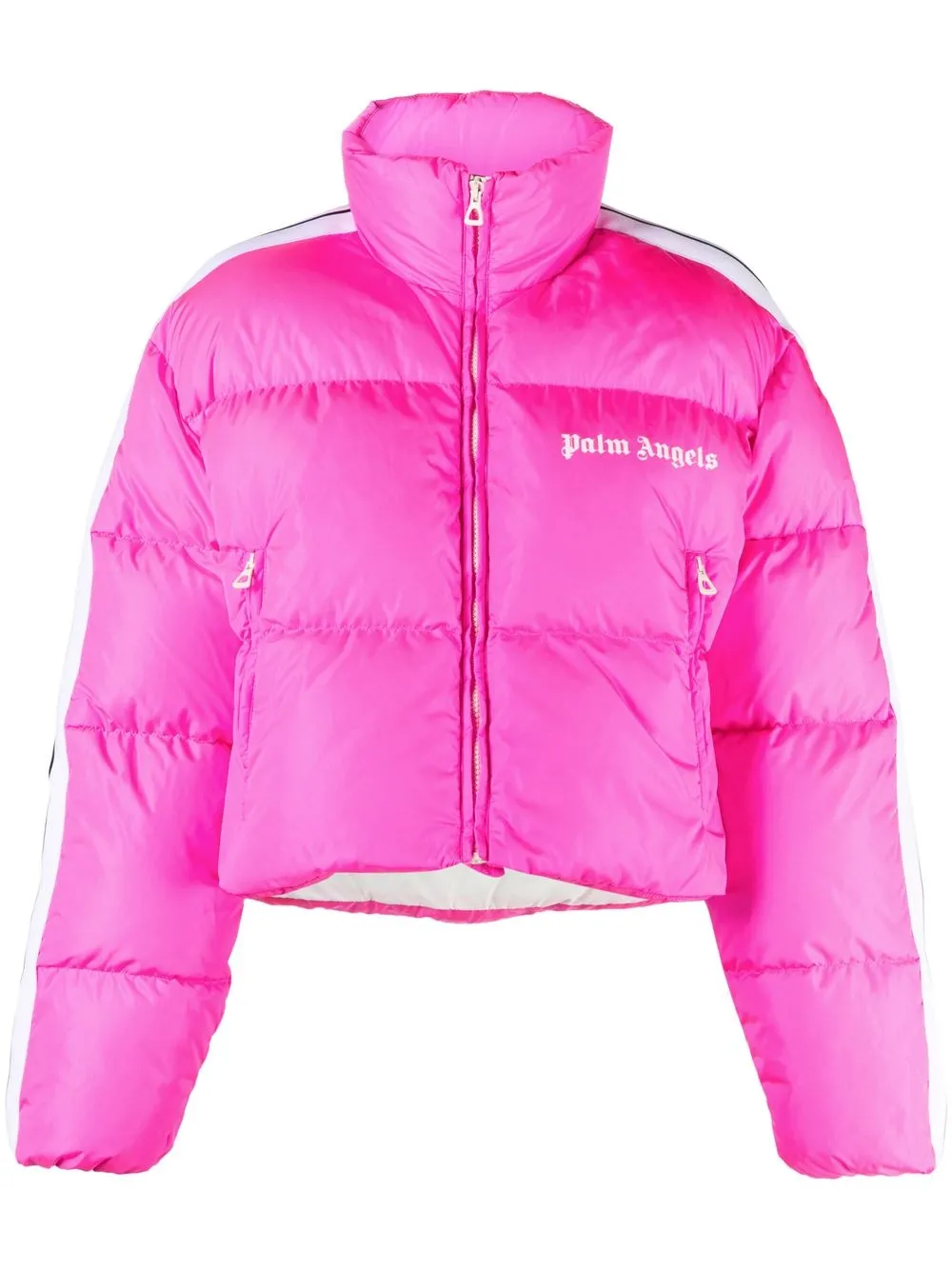 

Palm Angels cropped puffer jacket - Pink