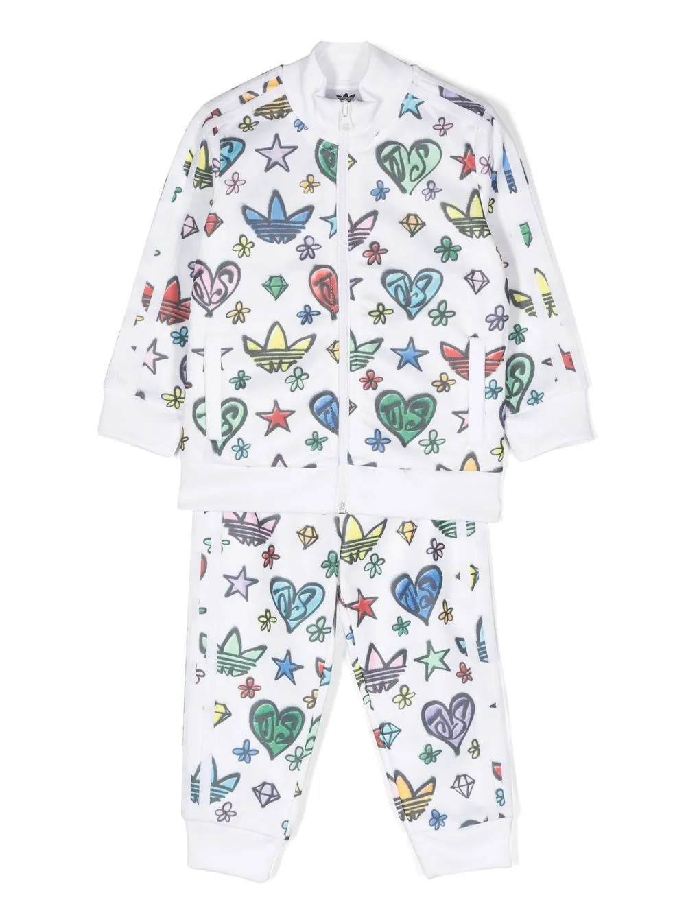 

adidas Kids logo-print tracksuit set - White