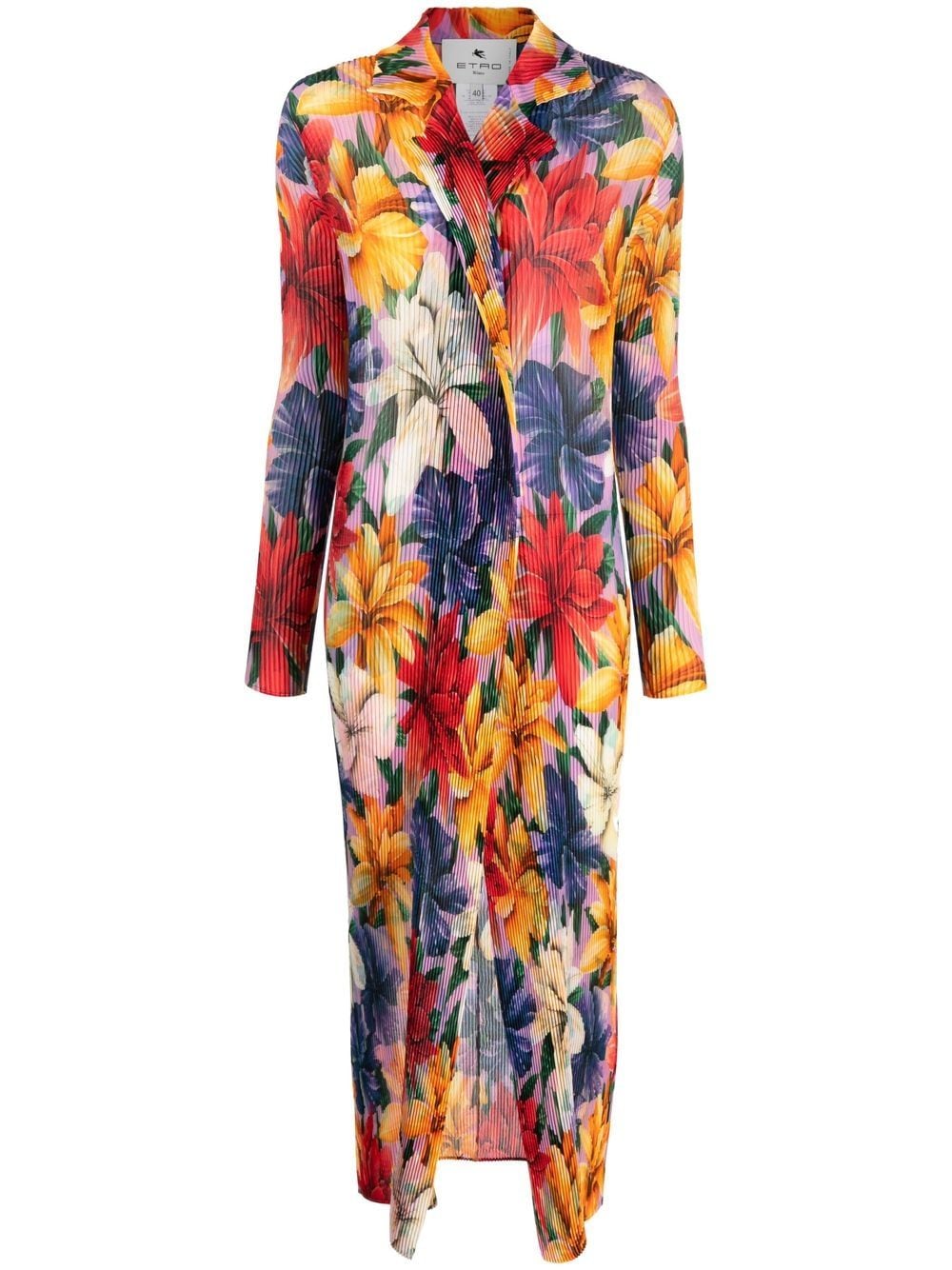 ETRO FLORAL-PRINT LONG COAT