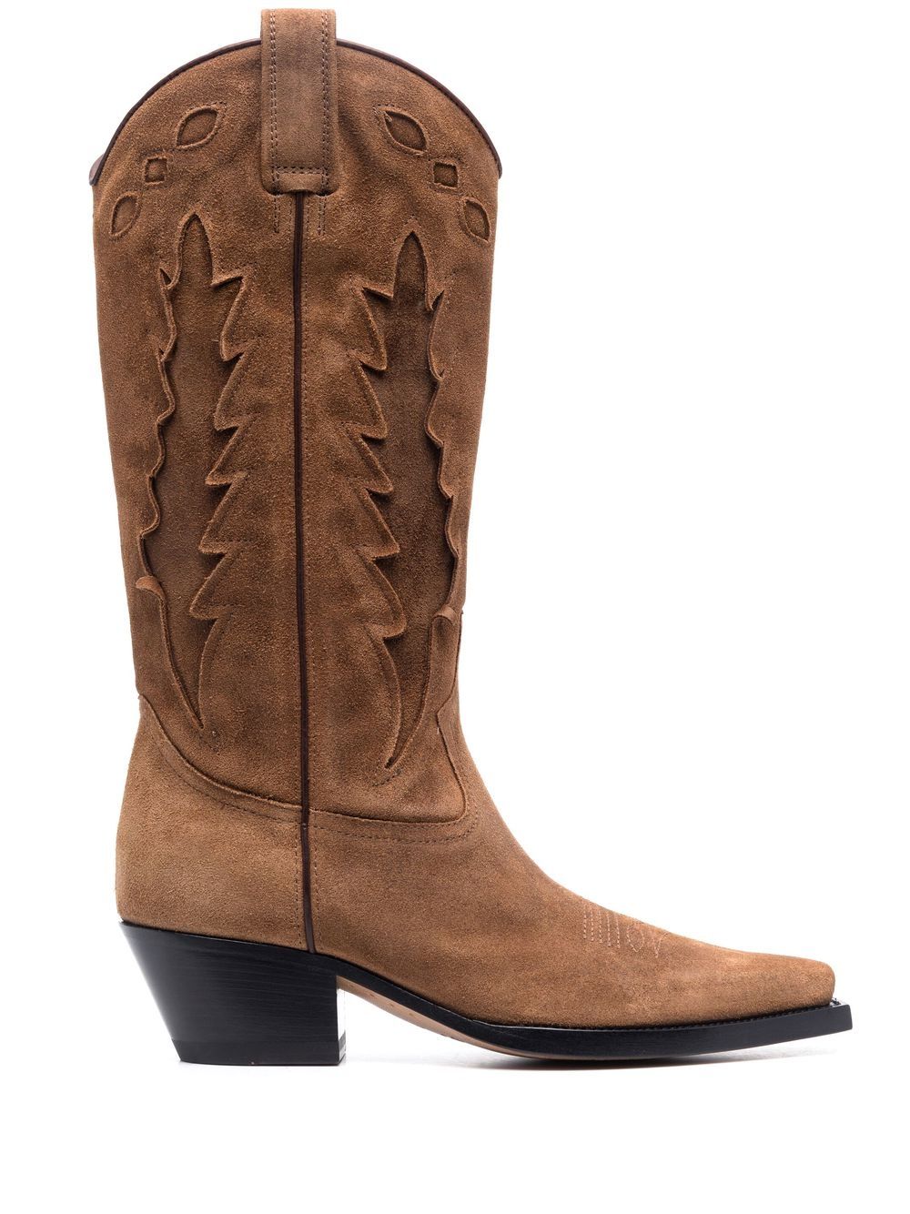 Buttero Knee-length Cowboy Boots In Braun