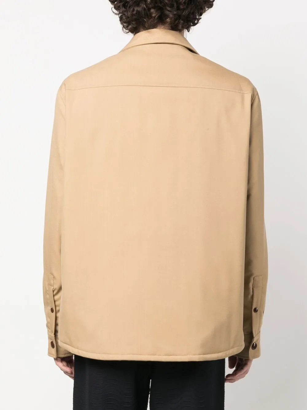 Shop Marni Virgin Wool Shirt Jacket In Neutrals