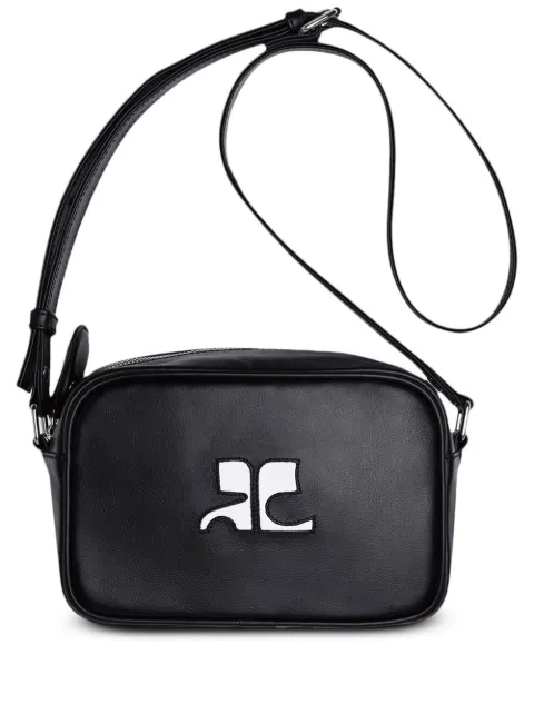 Courrèges logo leather camera bag 