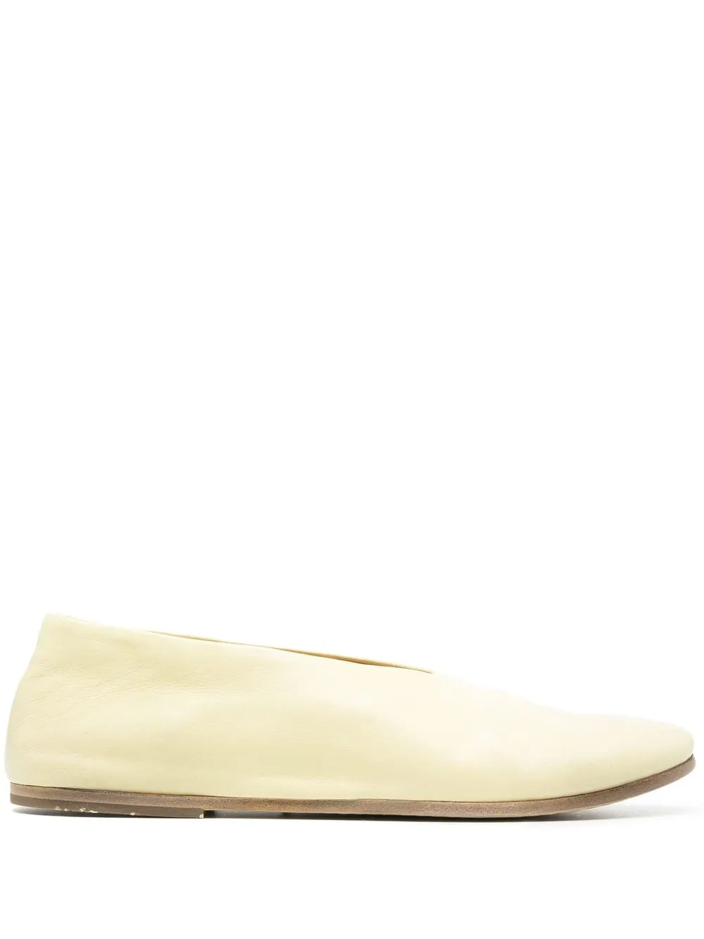 

Marsèll slip-on leather ballerinas - Yellow