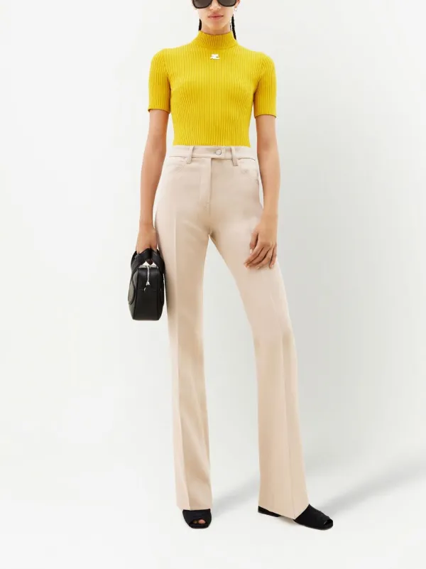 Courrèges リブニット トップ | イエロー | FARFETCH JP