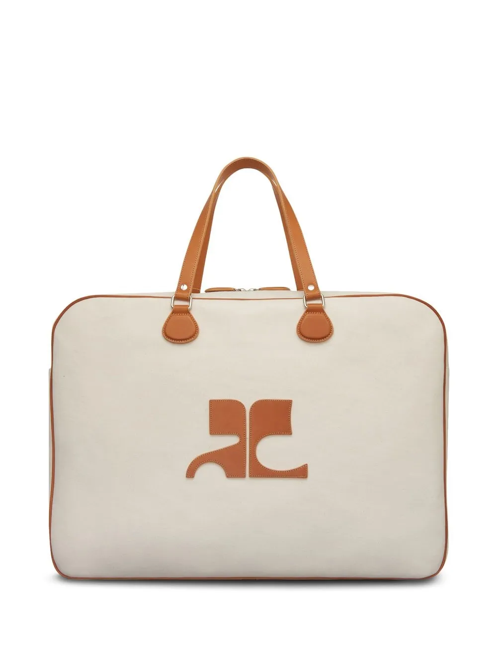 Courrèges Weekender logo-patch tote | Neutrals | Image 1