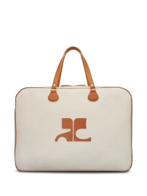 Courrèges Weekender logo-patch tote  