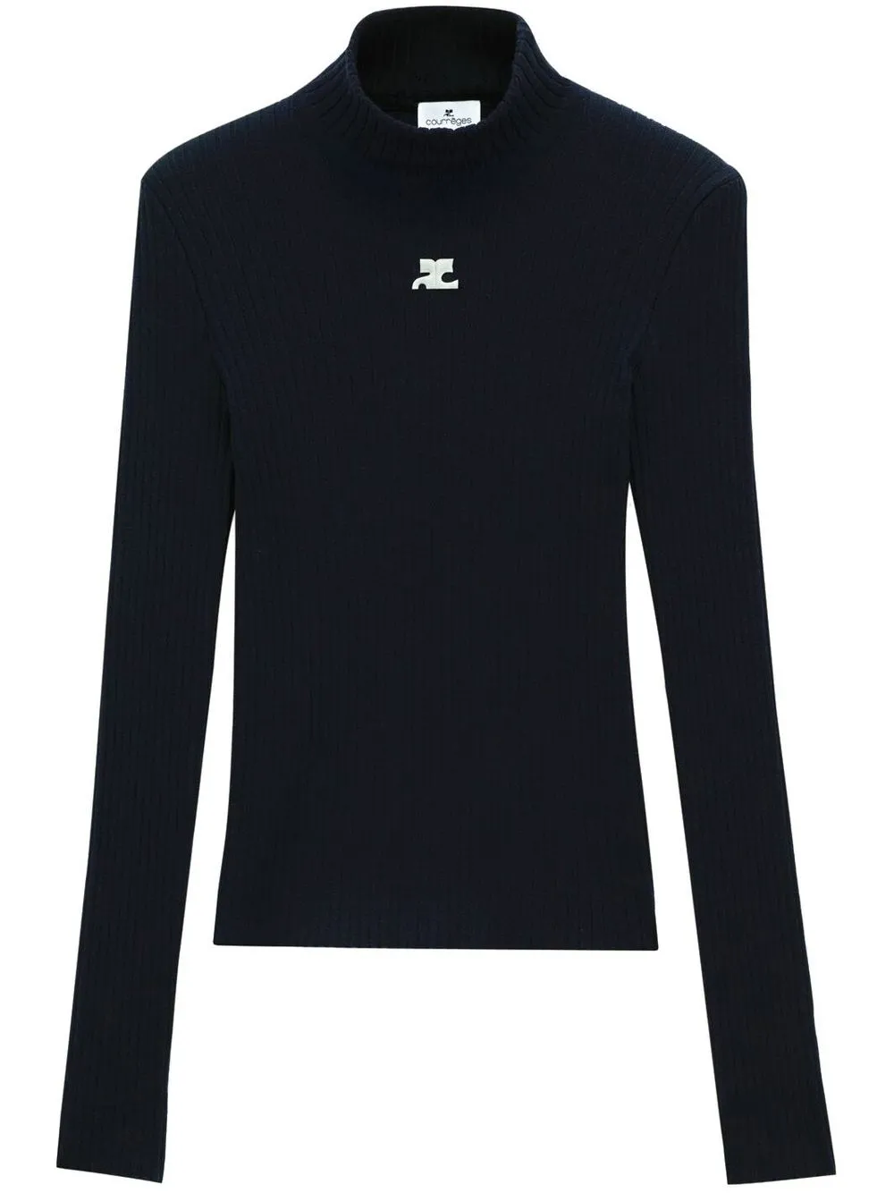 Courrèges モックネック セーター - ブルー Courrèges モックネック セーター - ブルー