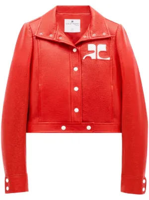 Courrèges Reedition Vinyl Jacket | Orange | FARFETCH