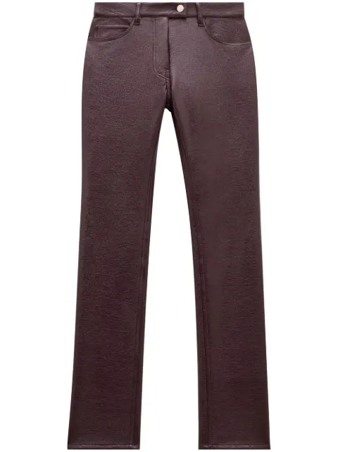 Courrèges slim-fit vinyl trousers
