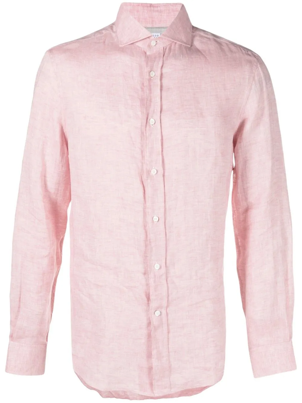 

Brunello Cucinelli cutaway-collar linen shirt - Pink