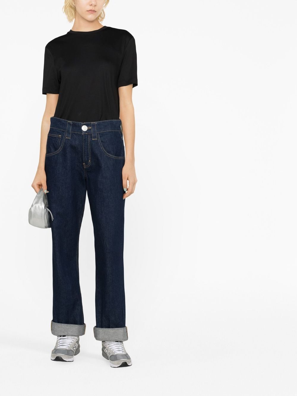 Shop Calvin Klein Cotton Short-sleeve T-shirt In 黑色