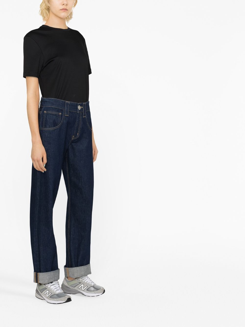 Shop Calvin Klein Cotton Short-sleeve T-shirt In 黑色