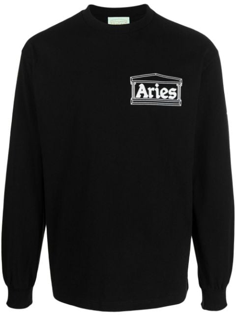 Aries T-shirt med lange ærmer og logotryk