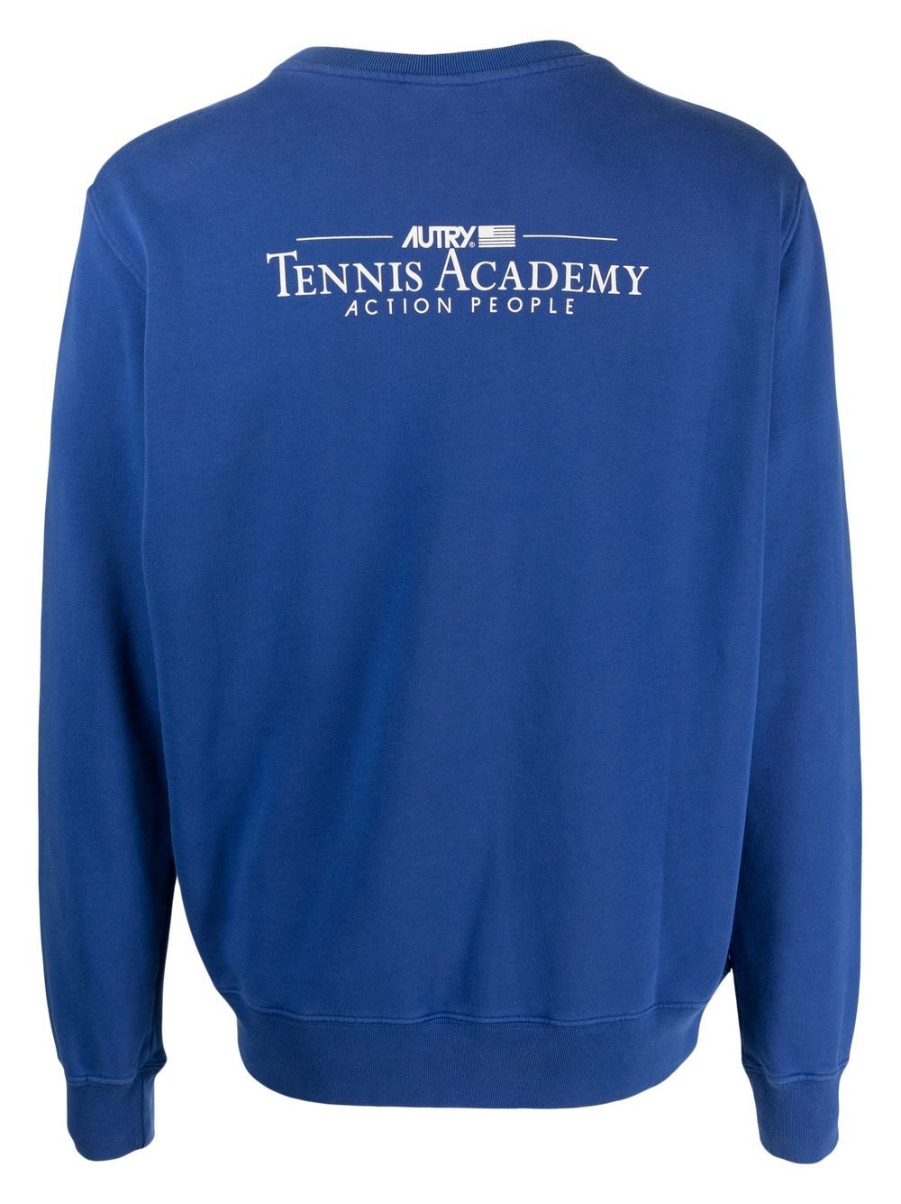 Shop Autry Logo-print Crew Neck Sweatshirt In Blue