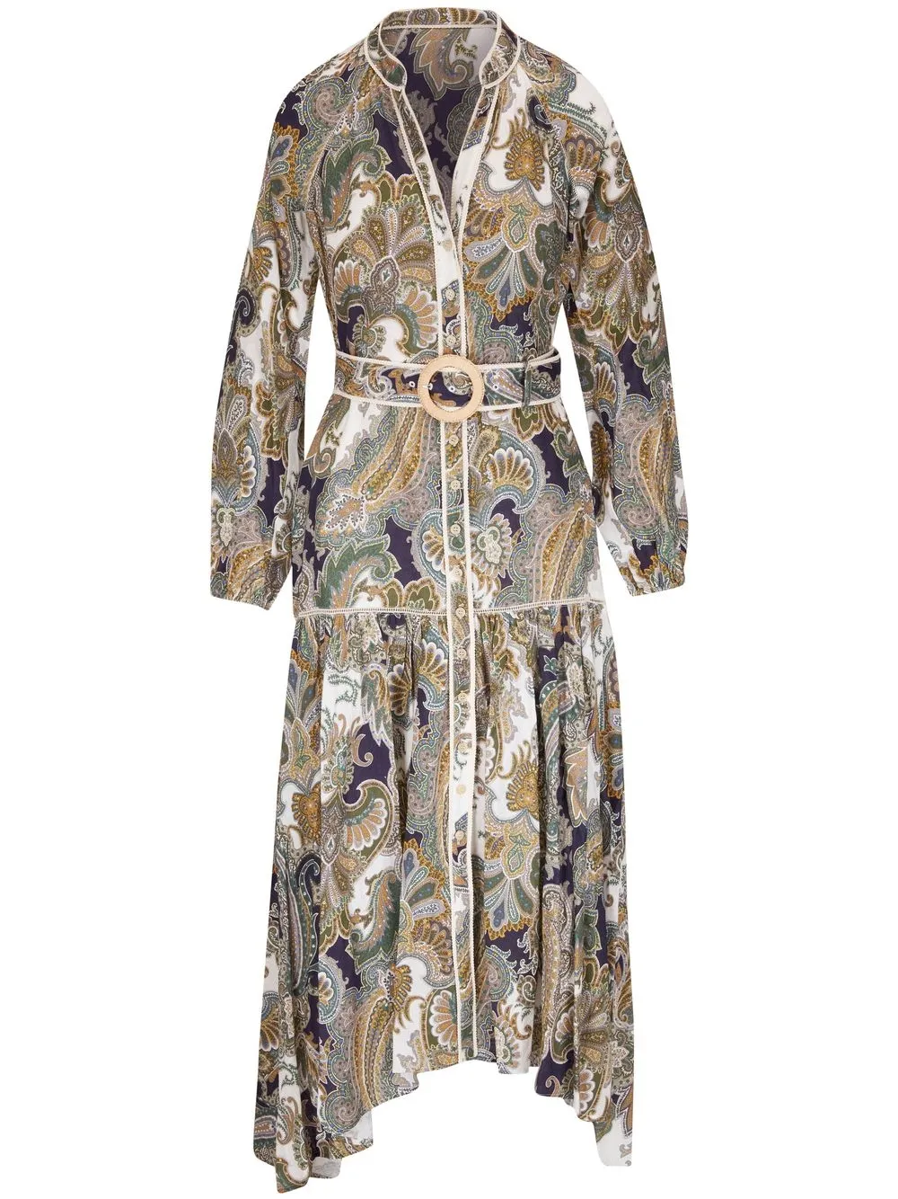 

Veronica Beard paisley-print belted maxi dress - White