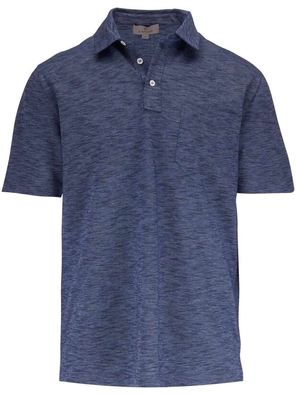 

Canali maarl-knit pocket polo shirt - Blue