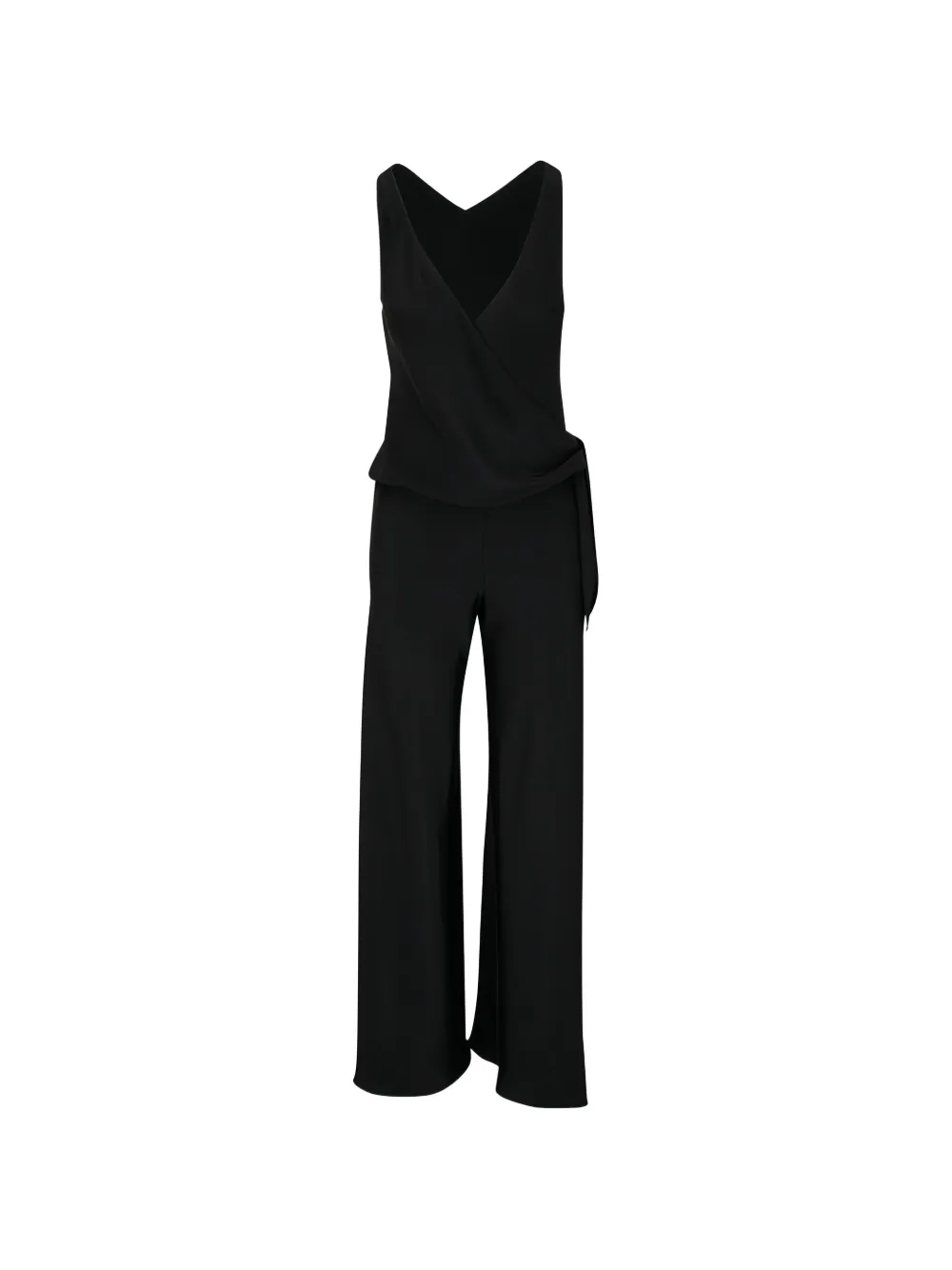Peter Cohen V-neck tie jumpsuit - Nero