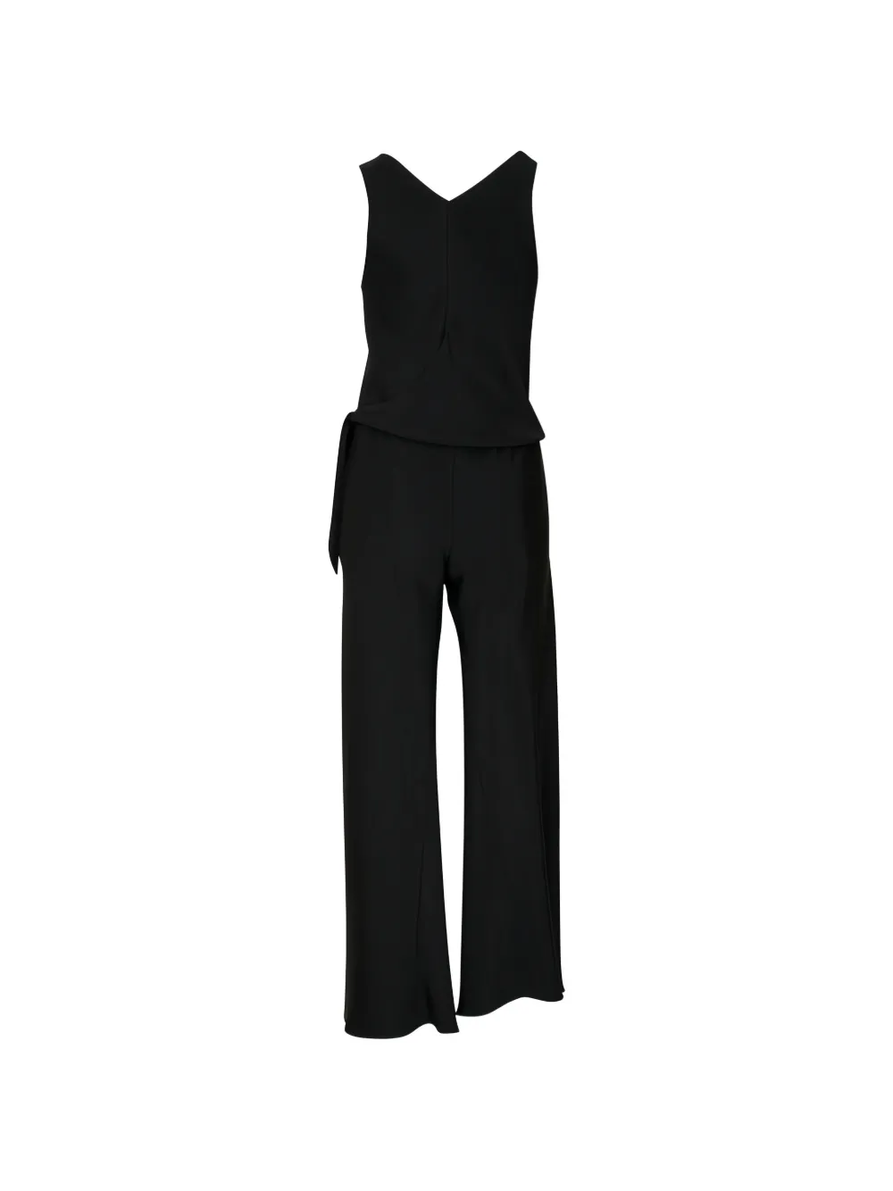 Peter Cohen V-neck tie jumpsuit - Zwart