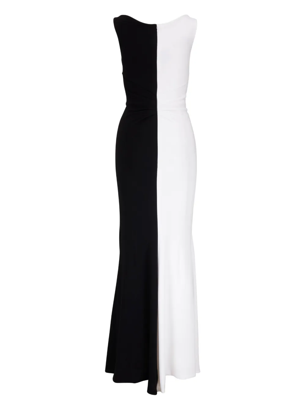 Talbot Runhof asymmetric-neck long dress - Zwart