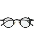 MASAHIROMARUYAMA strap-detail round glasses - Black