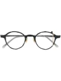 MASAHIROMARUYAMA strap-detail round glasses - Black