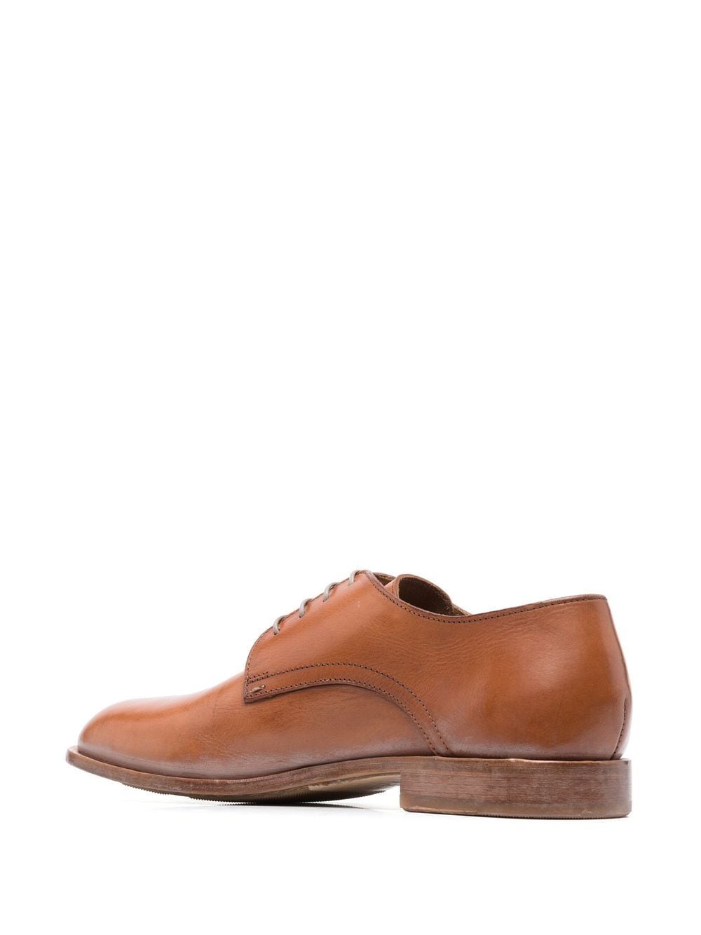 Shop Moma Leather Derby Shoes In Brown