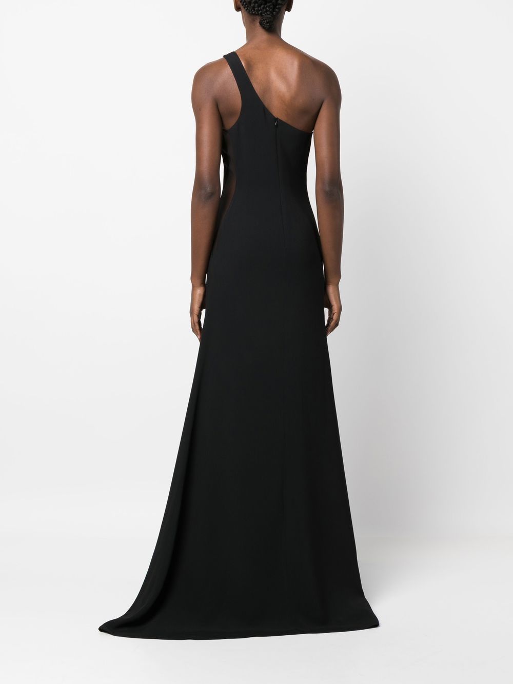 Shop Stella Mccartney Cady One-shoulder Gown In Black