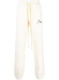 RHUDE logo-embroidered drawstring track pants - White