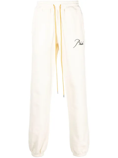 RHUDE logo-embroidered drawstring track pants