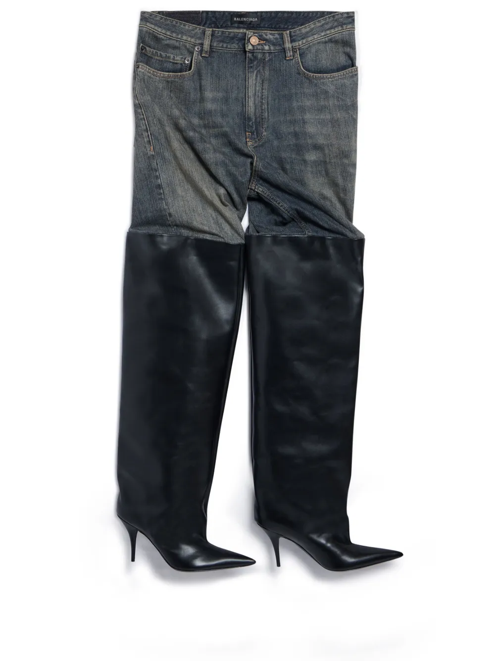 【BALENCIAGA】WADERS 110MM OVER-THE-KNEE ブーツ BALENCIAGA New Wader leather knee boots | NET-A-PORTER
