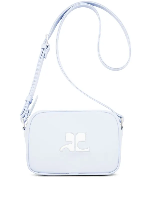 Courrèges レザーカメラバッグ | ブルー | FARFETCH JP