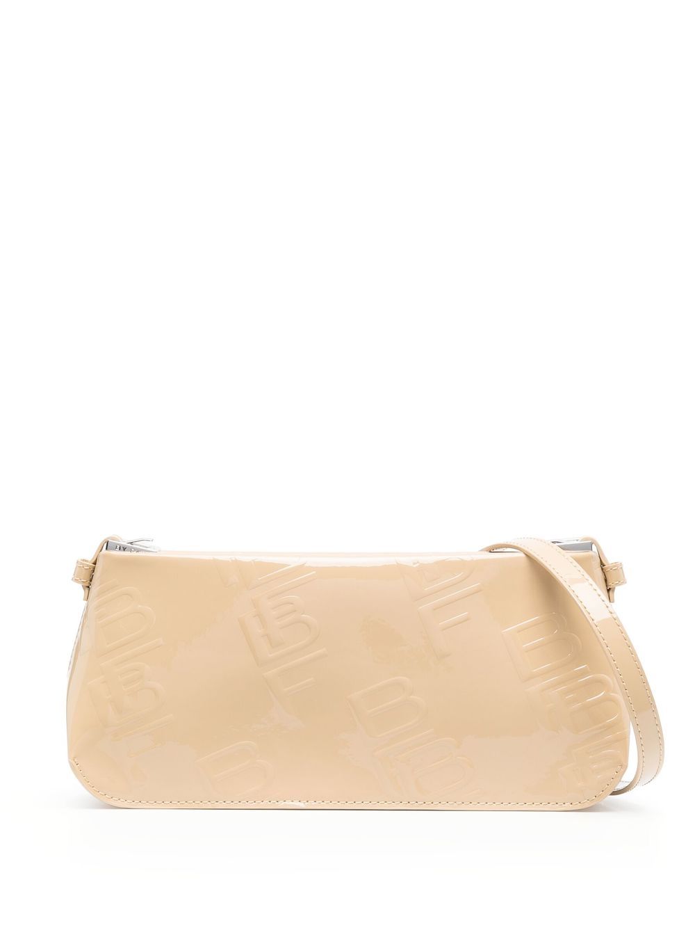 BY FAR PATENT EMBOSSED SHOULDER BAG 