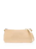 BY FAR patent embossed shoulder bag - Neutrals