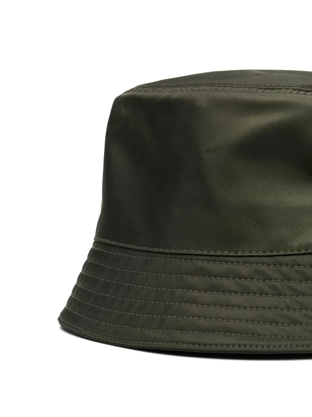 Logo Tab Bucket Hat in Beige - Prada