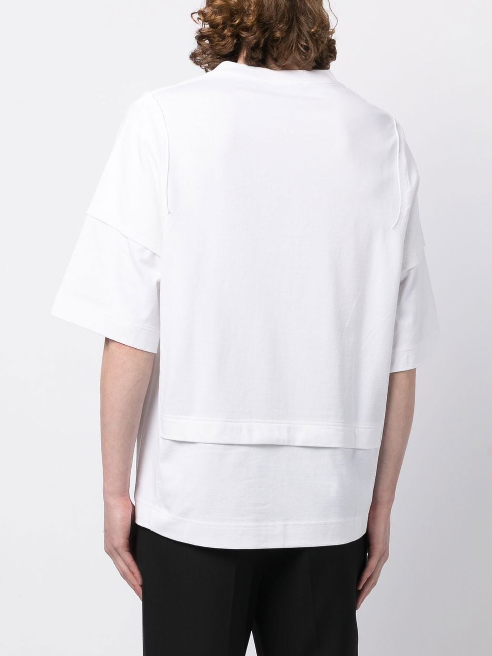 Shop Simone Rocha Pearl-embellished Layered T-shirt In Weiss