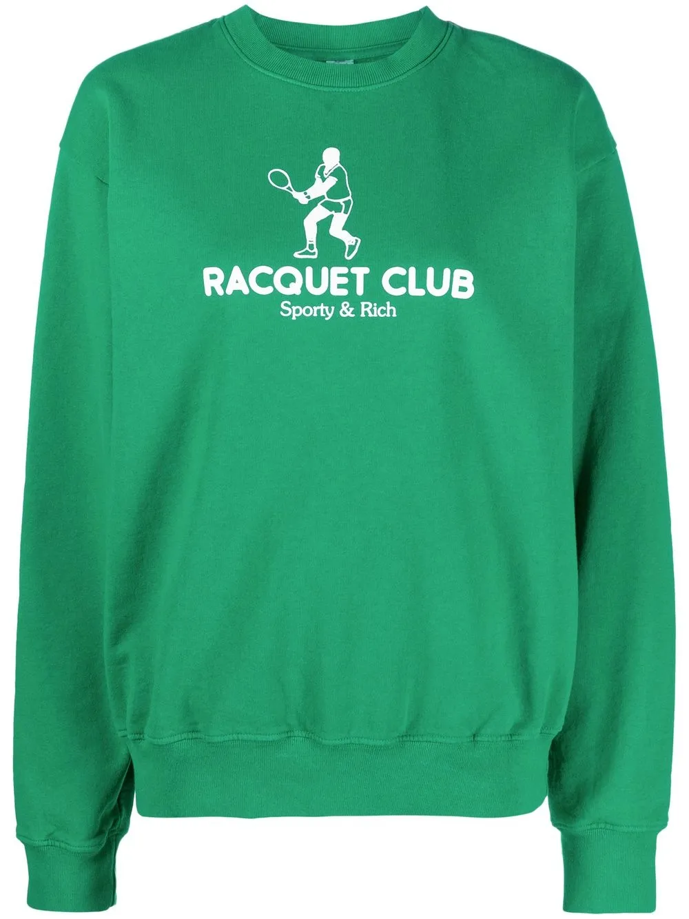 

Sporty & Rich logo-print long-sleeve sweatshirt - Green