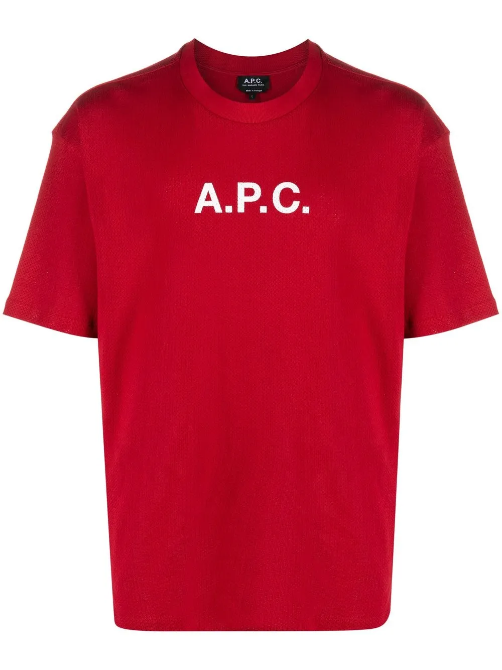 

A.P.C. playera con logo estampado - Rojo