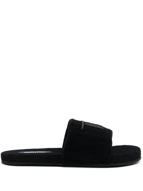 Mules en velours à logo brodé - TOM FORD - Modalova
