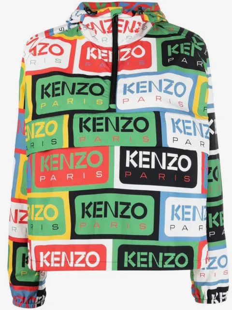 Kenzo logo-print hooded jacket