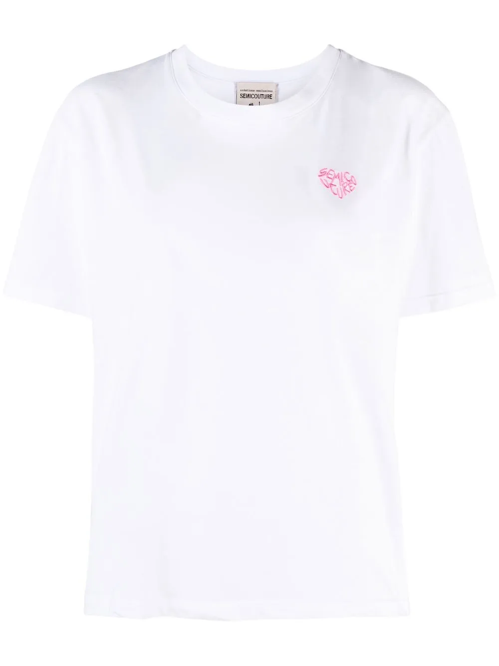 

Semicouture logo-print short-sleeve T-shirt - White