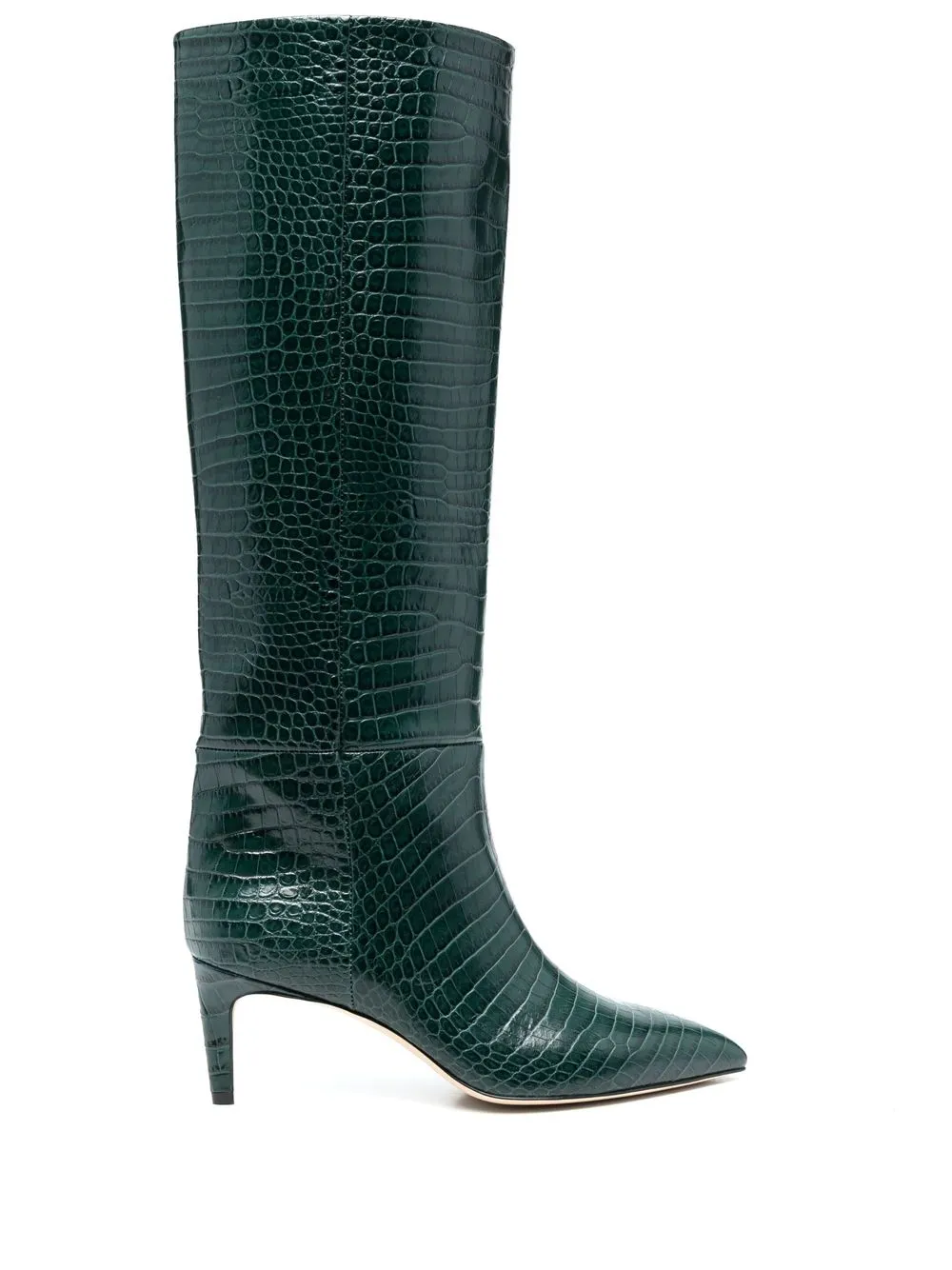 

Paris Texas 75mm leather crocodile-embossed boots - Green