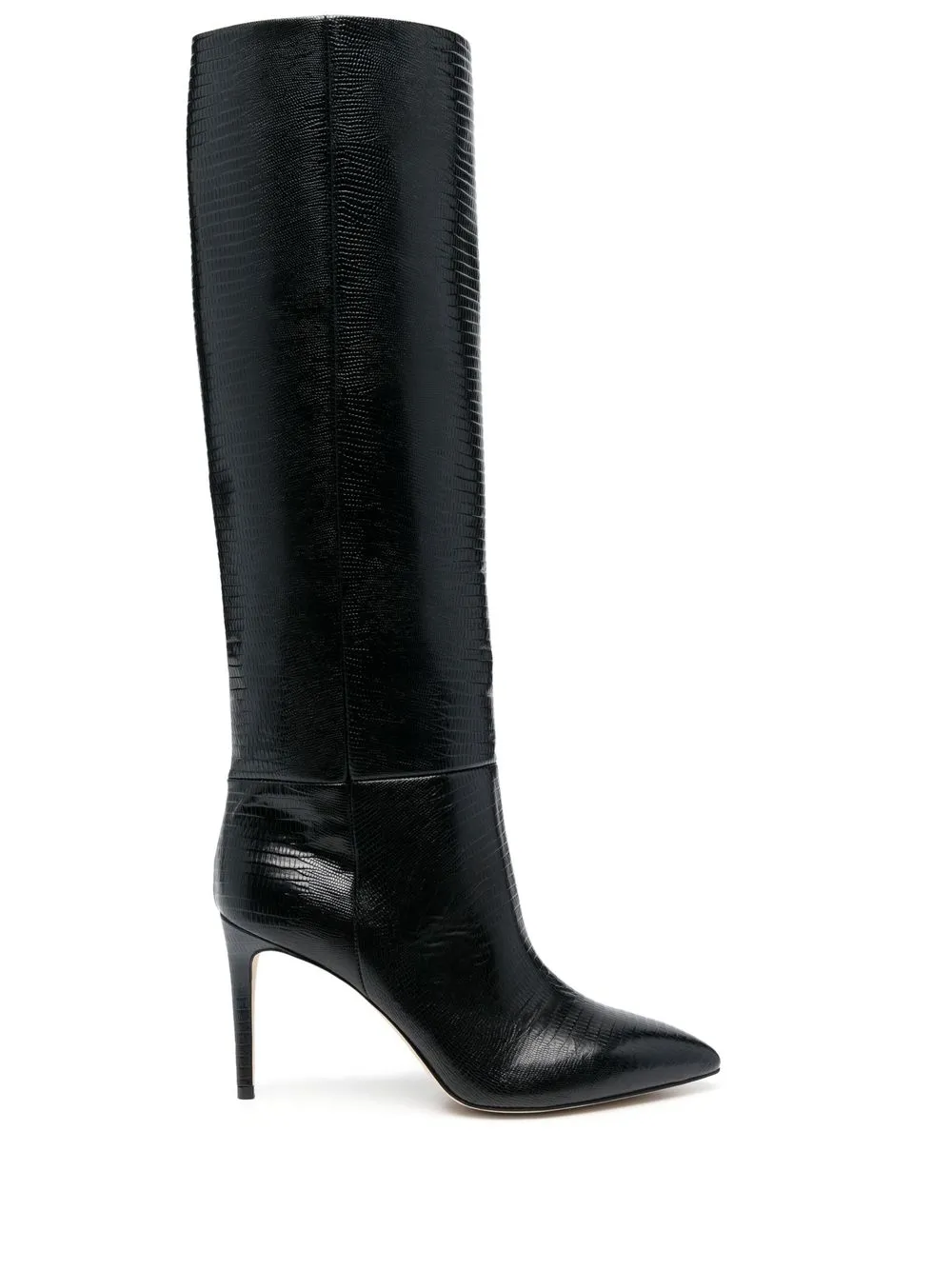 Shop Paris Texas 100mm Leather Stiletto Boots In Black