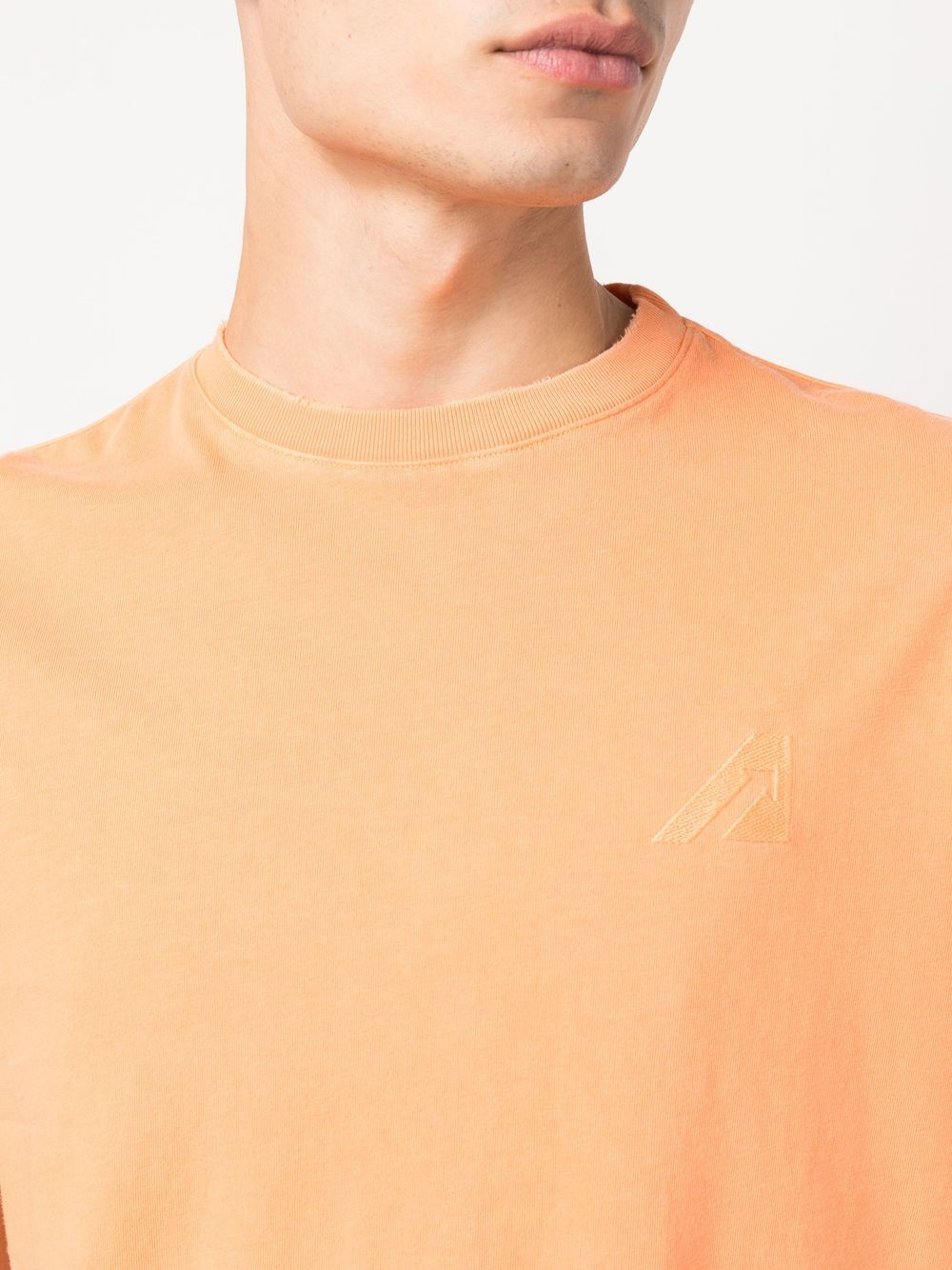 Shop Autry Logo-print Round-neck T-shirt In Orange