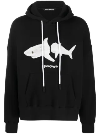 Palm Angels White Shark パーカー | ブラック | FARFETCH JP